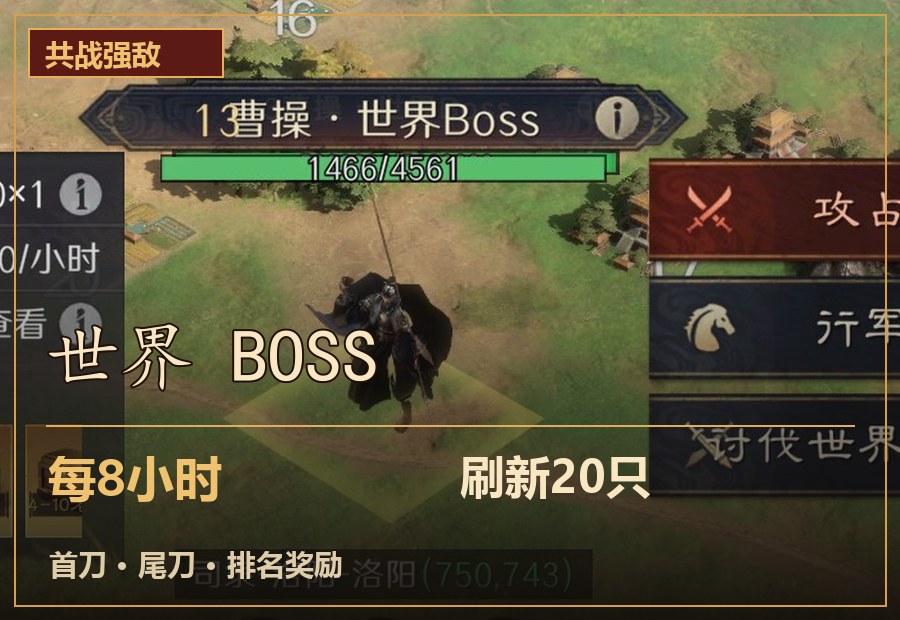 玩法图解 · 世界 BOSS 争夺